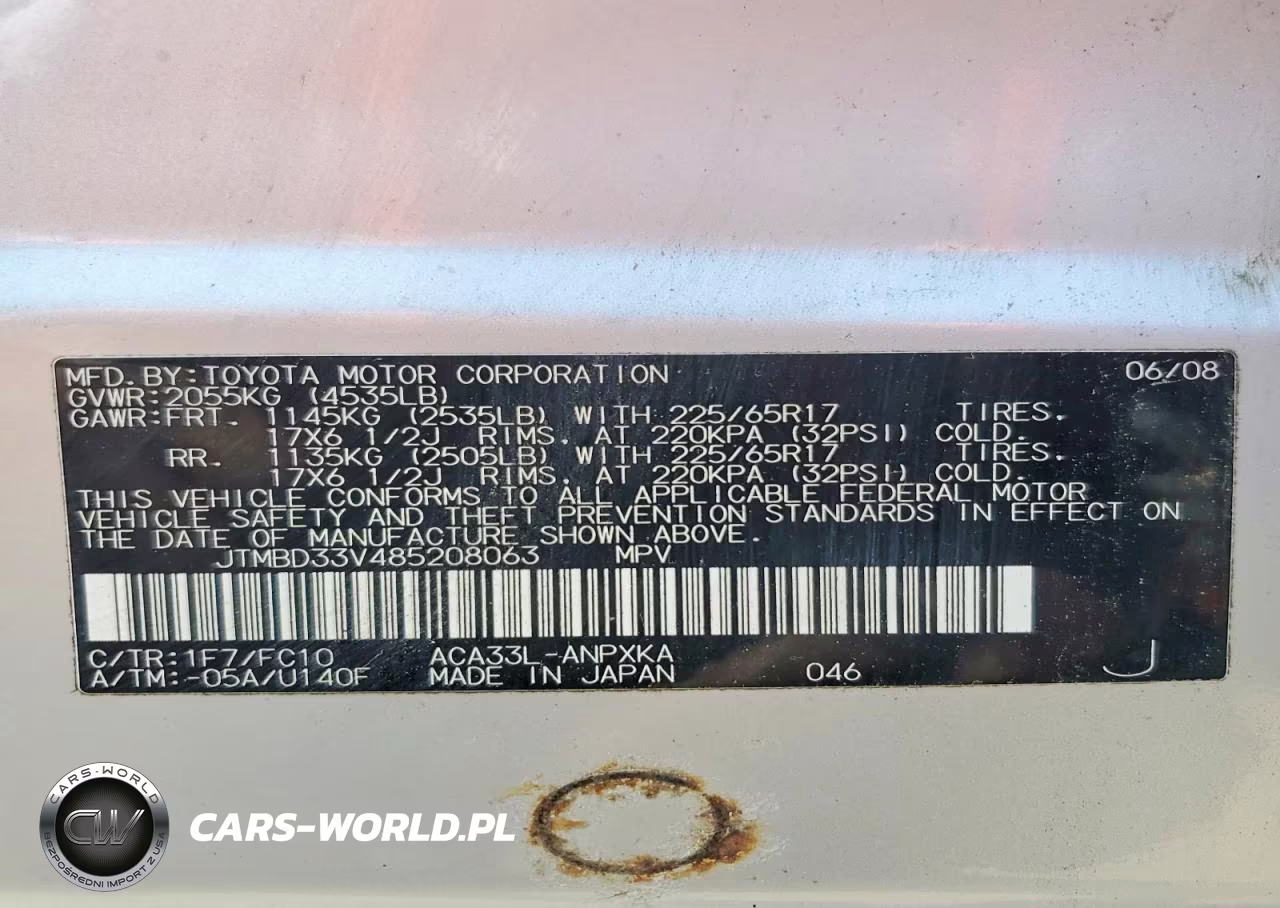 2008 Toyota Rav4 Base VIN:JTMBD33V485208063 - 13