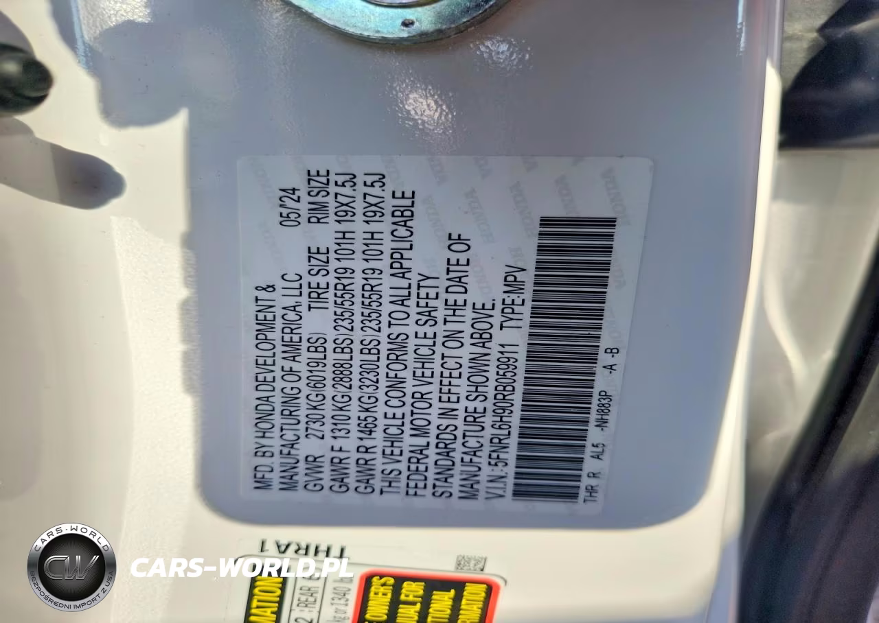 2024 Honda Odyssey Elite VIN:5FNRL6H90RB059911 - 14