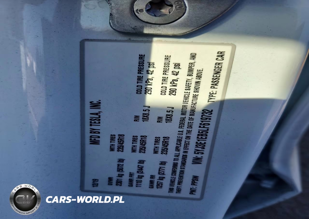 2020 Tesla Model 3 VIN:5YJ3E1EB5LF619732 - 13