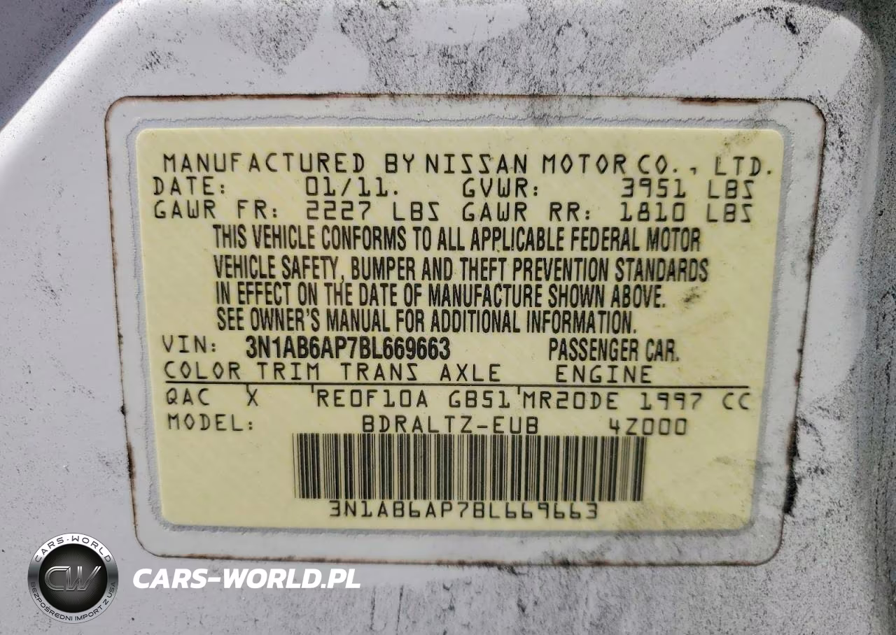 2011 Nissan Sentra 2.0 VIN:3N1AB6AP7BL669663 - 13