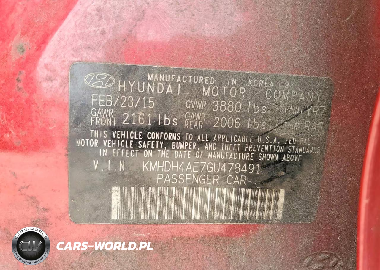 2016 Hyundai Elantra Se VIN:KMHDH4AE7GU478491 - 12