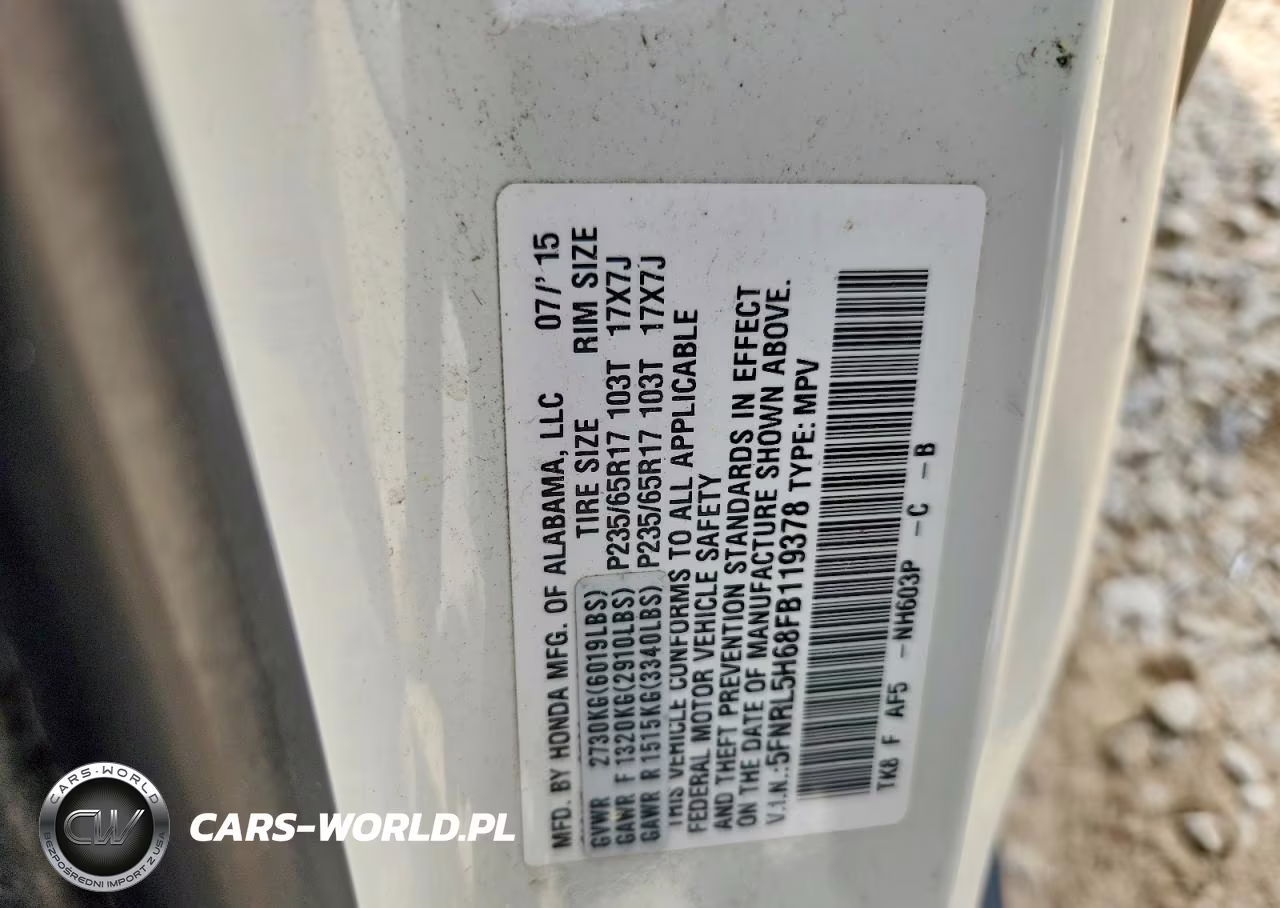 2015 Honda Odyssey Exl VIN:5FNRL5H68FB119378 - 13