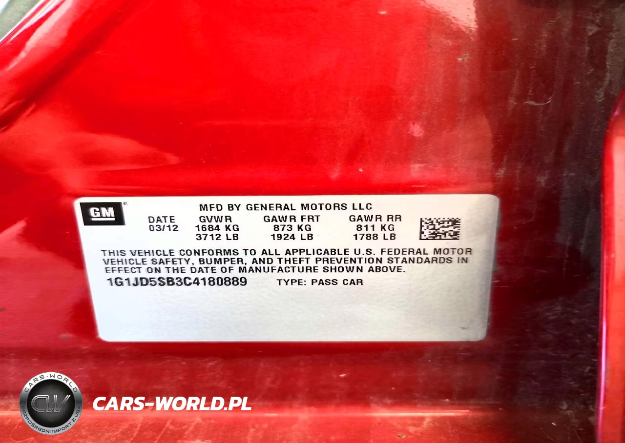 2012 Chevrolet Sonic Lt VIN:1G1JD5SB3C4180889 - 12