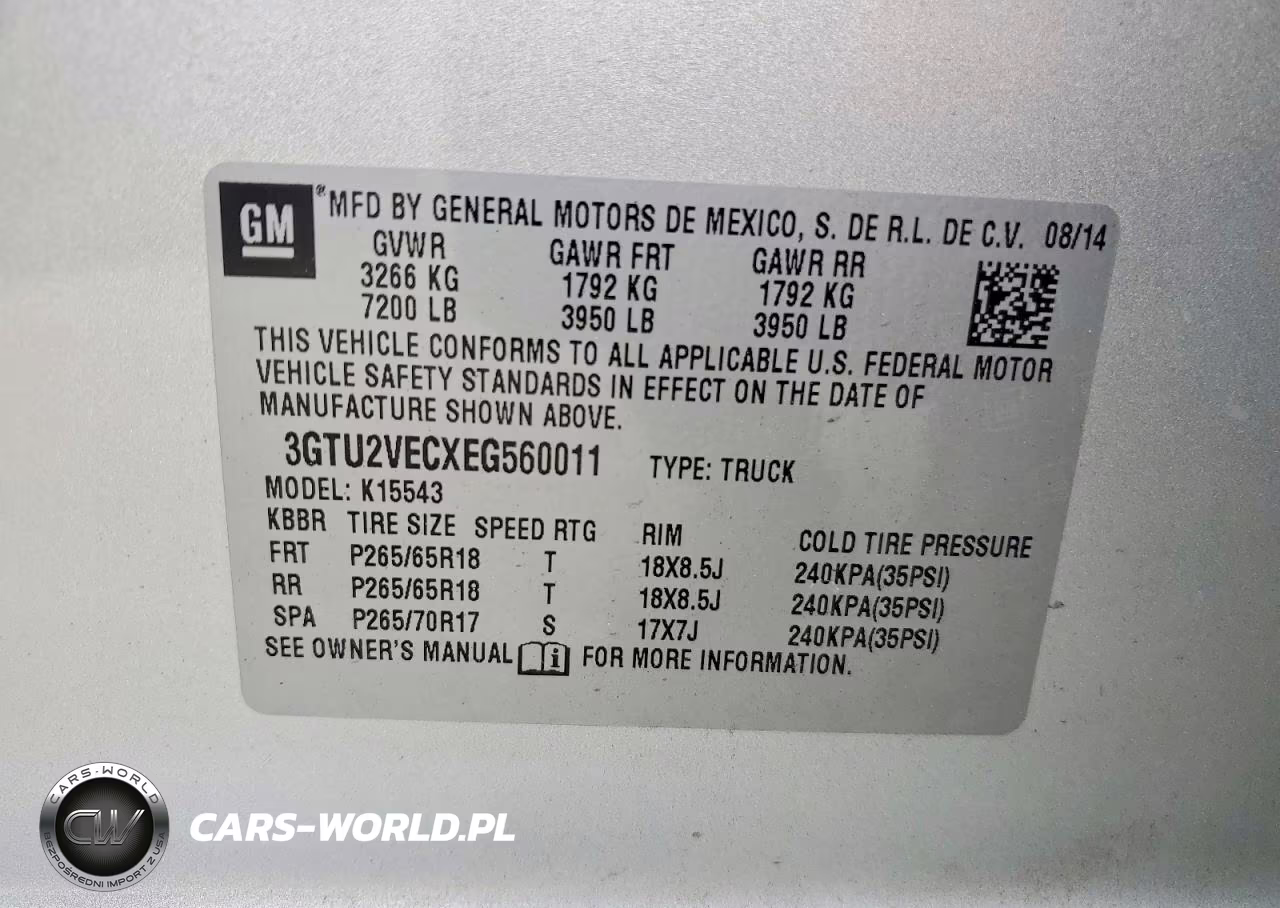 2014 GMC Sierra K1500 Slt VIN:3GTU2VECXEG560011 - 12
