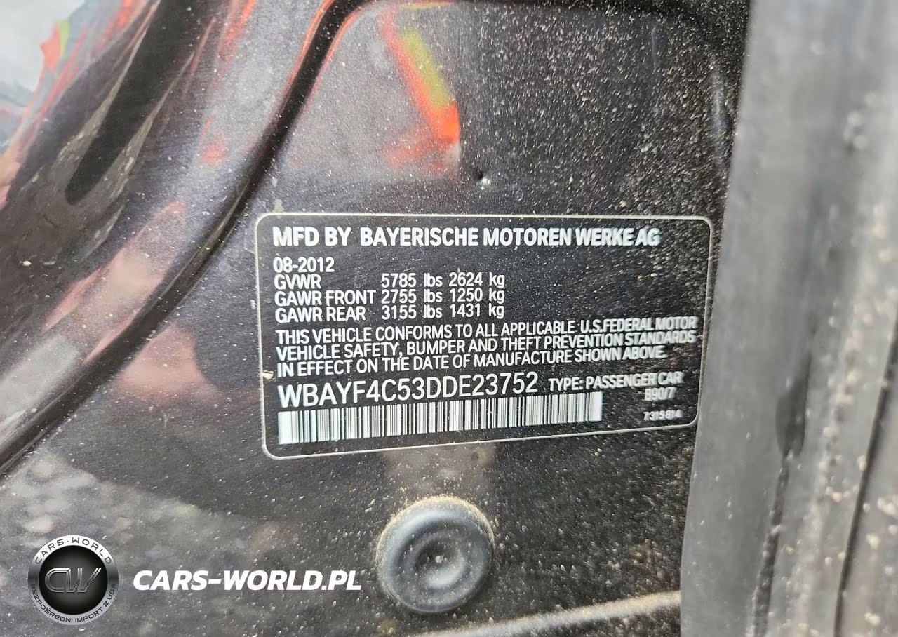 2013 BMW 740 Lxi VIN:WBAYF4C53DDE23752 - 12