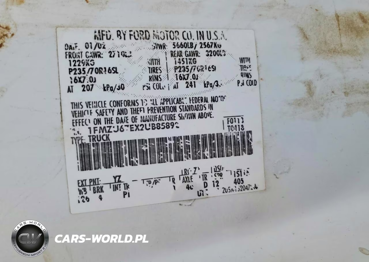 2002 Ford Explorer Sport Trac VIN:1FMZU67EX2UB85892 - 12