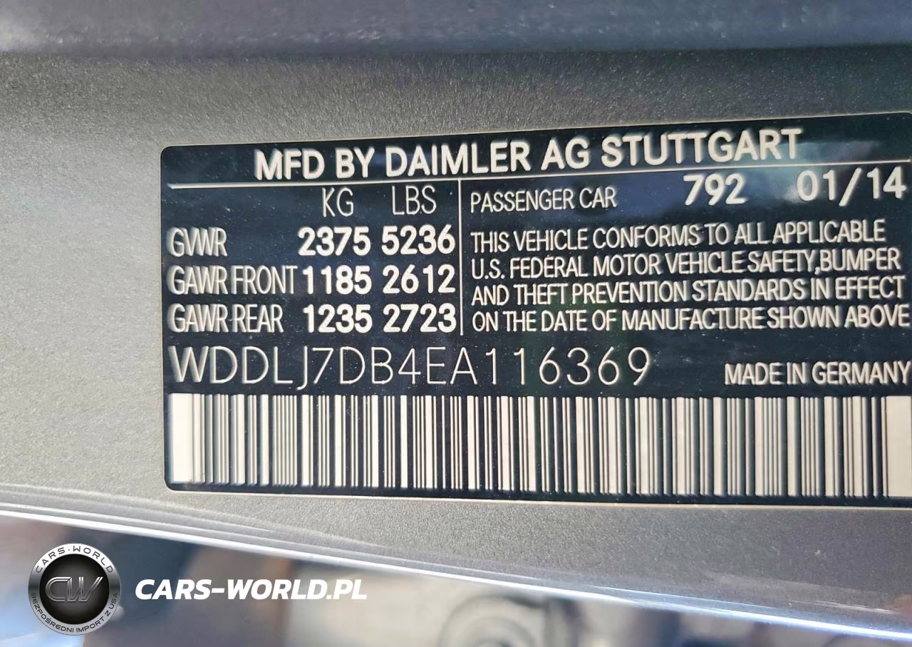 2014 Mercedes-Benz Cls 550 VIN:WDDLJ7DB4EA116369 - 13