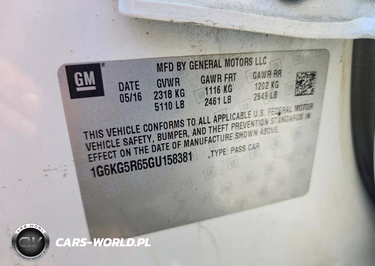 2016 Cadillac Ct6 Premium VIN:1G6KG5R65GU158381 - 12