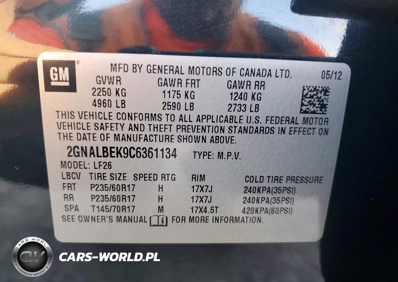 2012 Chevrolet Equinox Ls VIN:2GNALBEK9C6361134 - 13