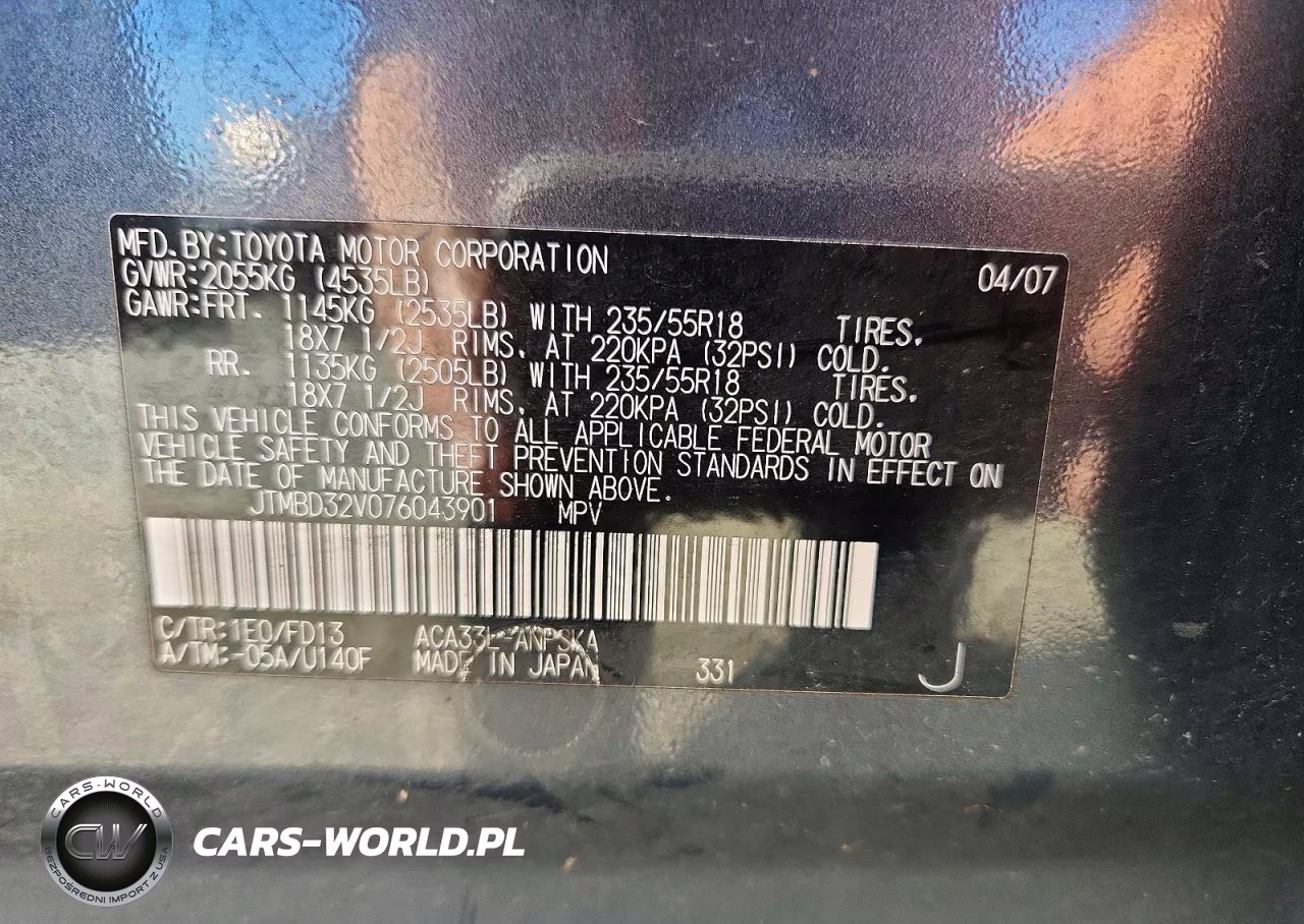 2007 Toyota Rav4 Sport VIN:JTMBD32V076043901 - 13