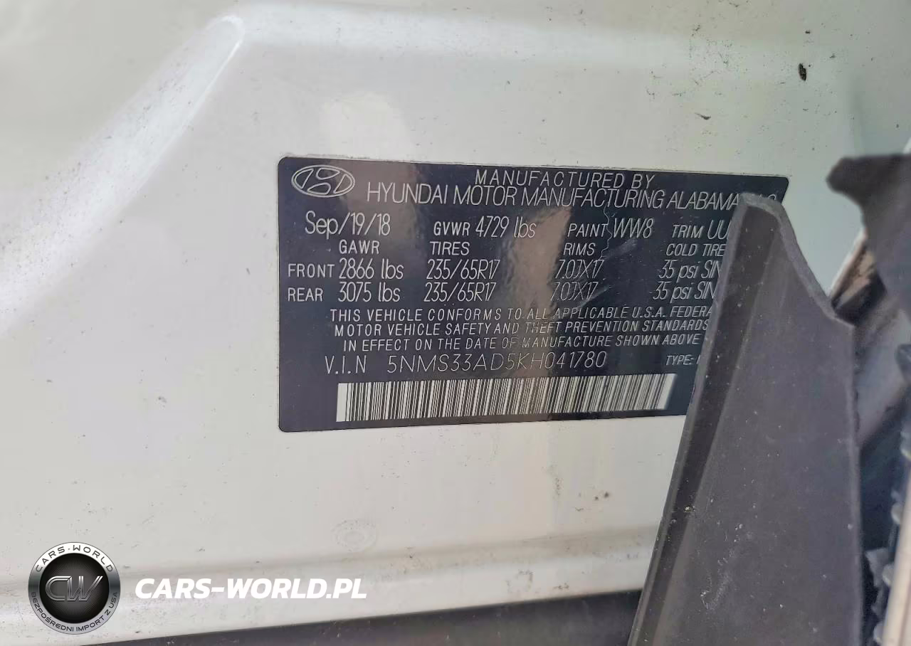 2019 Hyundai Santa Fe Sel VIN:5NMS33AD5KH041780 - 14