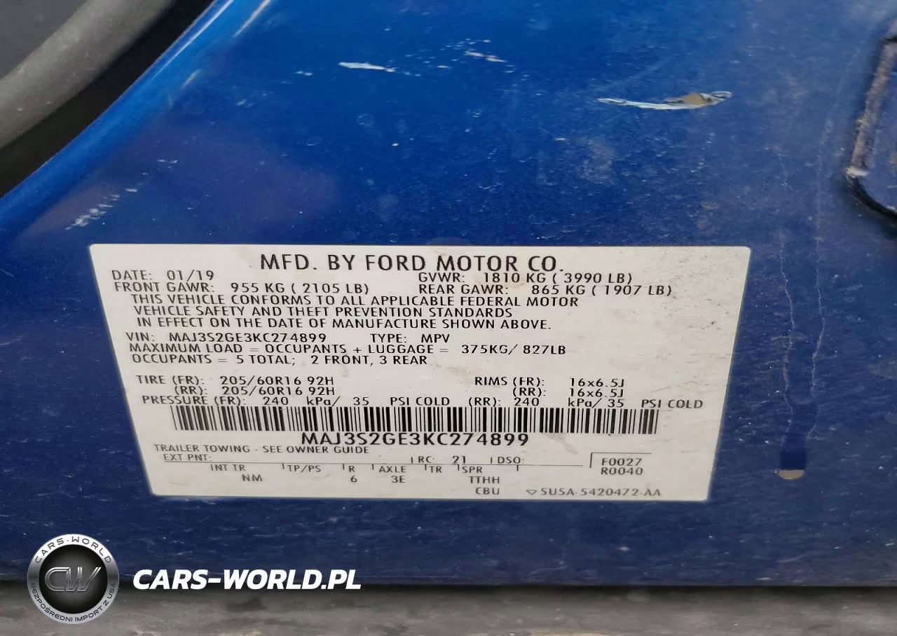 2019 Ford Ecosport Se VIN:MAJ3S2GE3KC274899 - 12