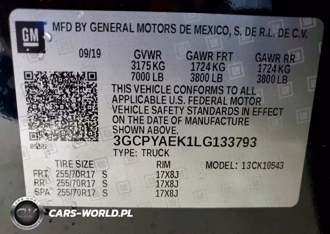 2020 Chevrolet Silverado K1500 VIN:3GCPYAEK1LG133793 - 12