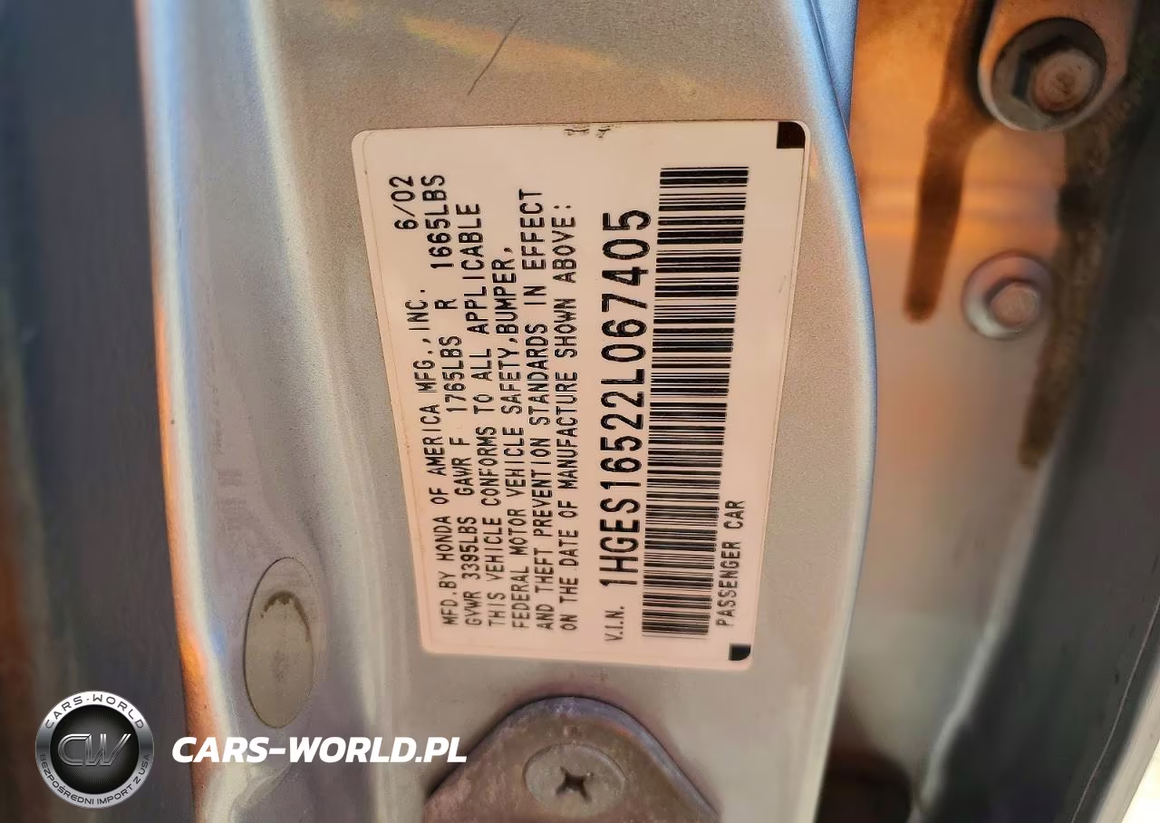 2002 Honda Civic Lx VIN:1HGES16522L067405 - 13