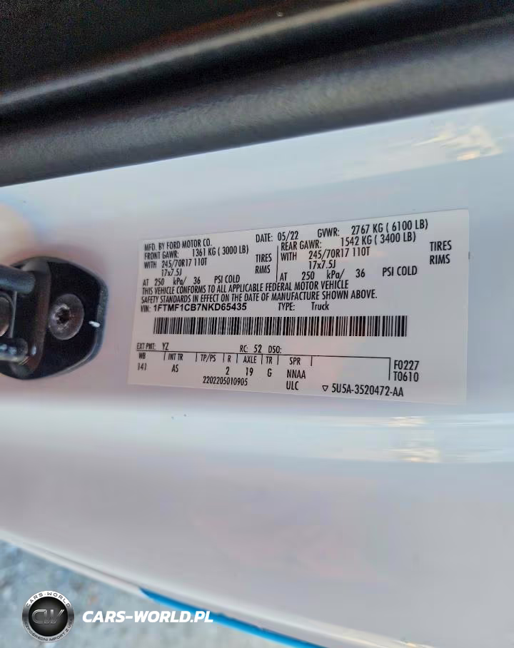 2022 Ford F150 VIN:1FTMF1CB7NKD65435 - 12