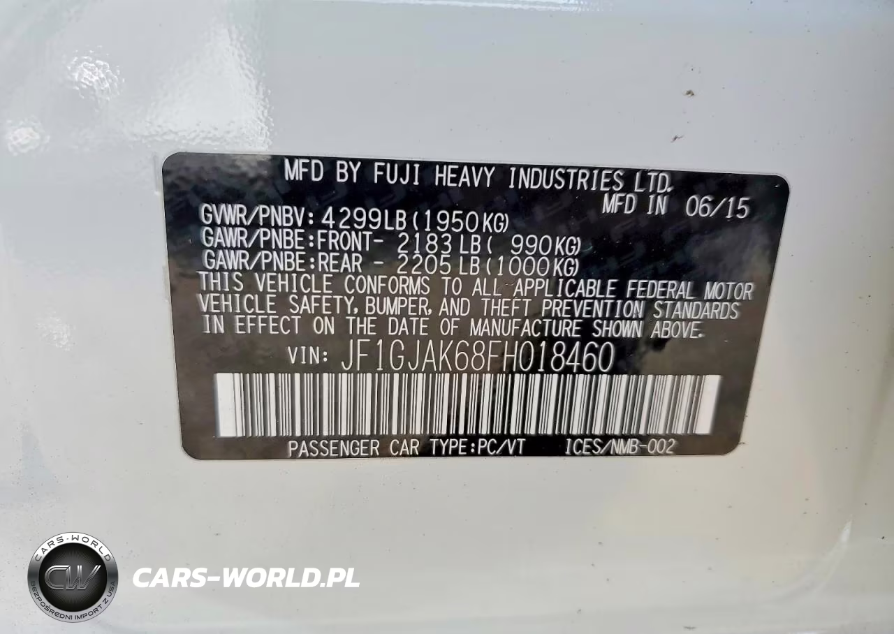 2015 Subaru Impreza Premium Plus VIN:JF1GJAK68FH018460 - 12
