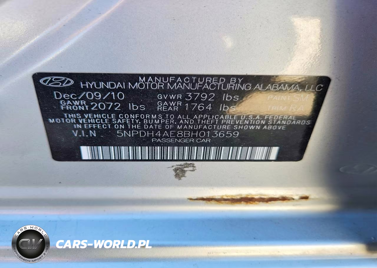 2011 Hyundai Elantra Gls VIN:5NPDH4AE8BH013659 - 13