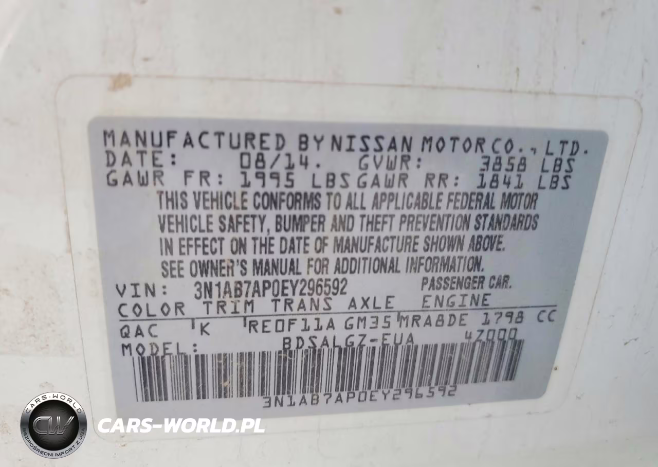 2014 Nissan Sentra Sl VIN:3N1AB7AP0EY296592 - 12