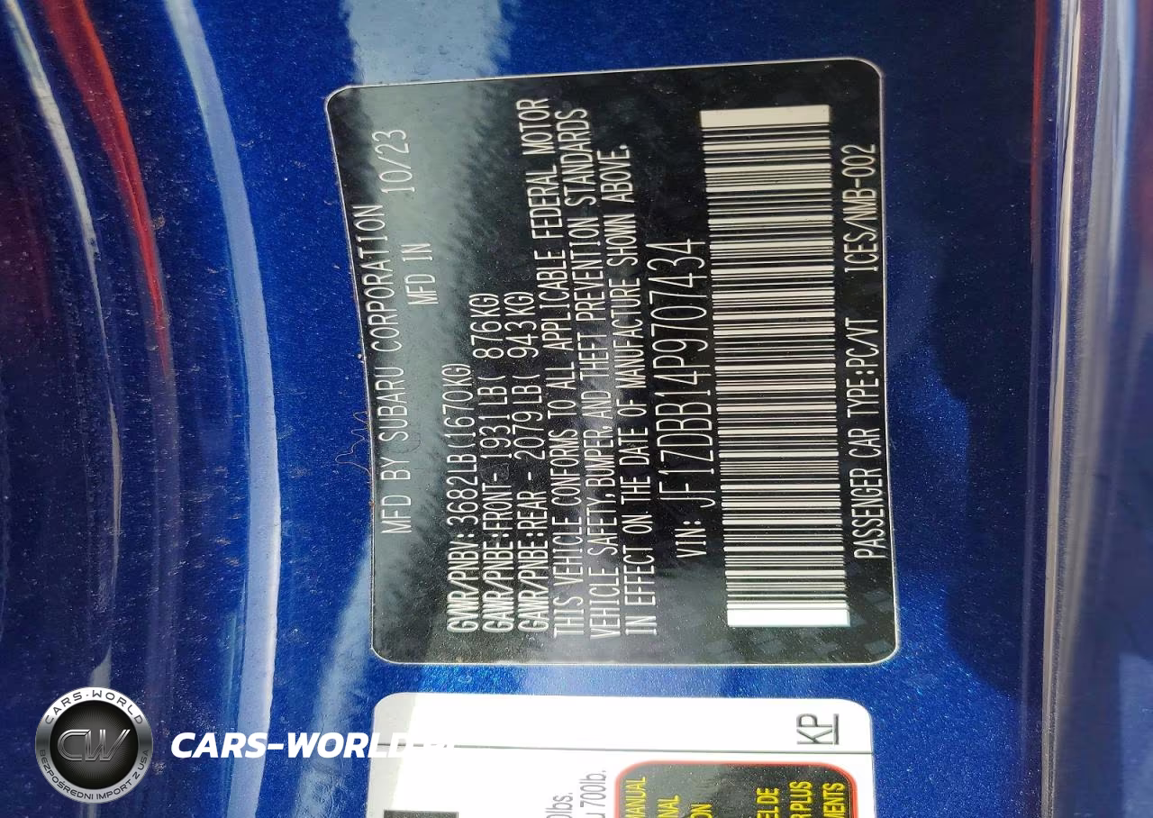 2023 Subaru Brz Premium VIN:JF1ZDBB14P9707434 - 13