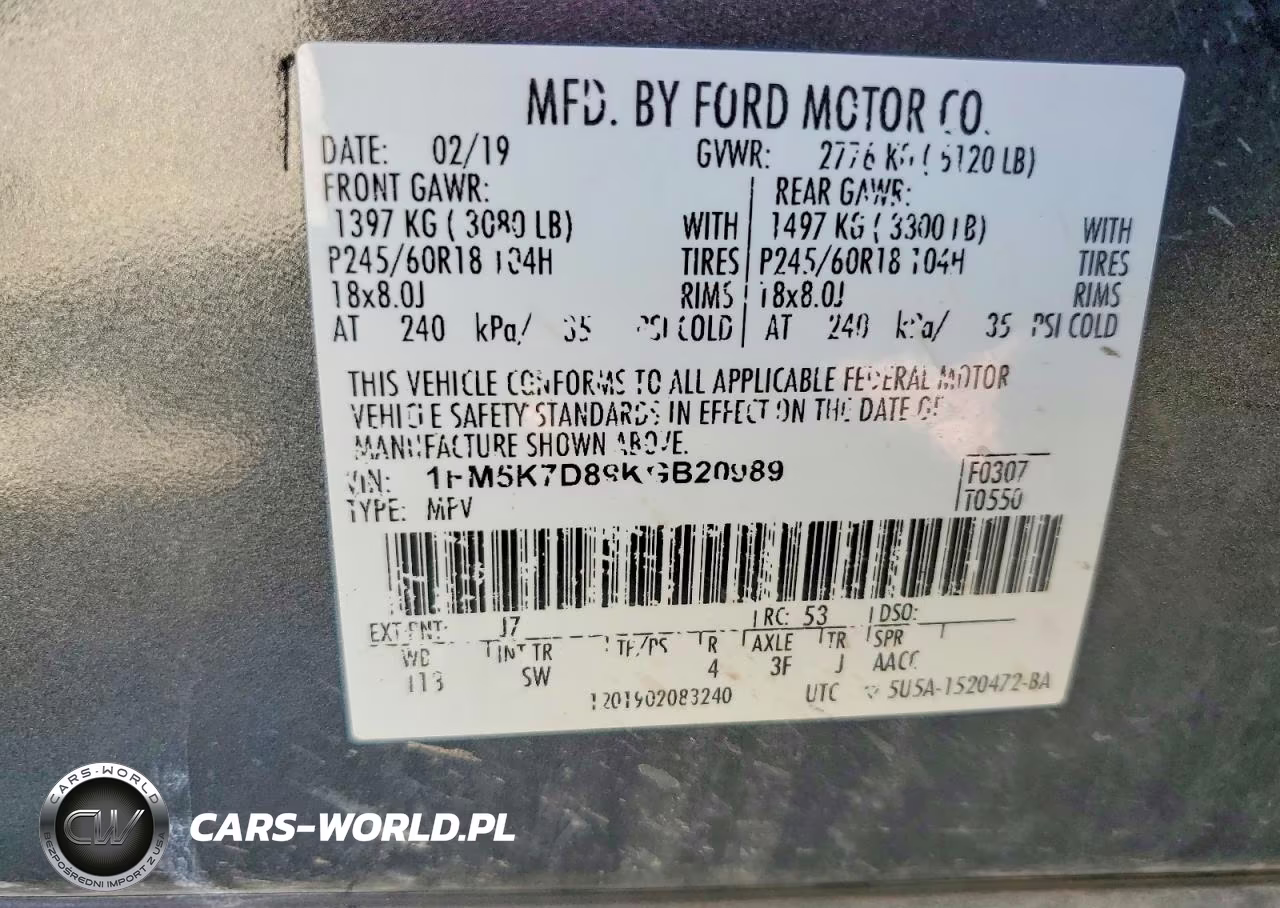 2019 Ford Explorer Xlt VIN:1FM5K7D89KGB20989 - 13