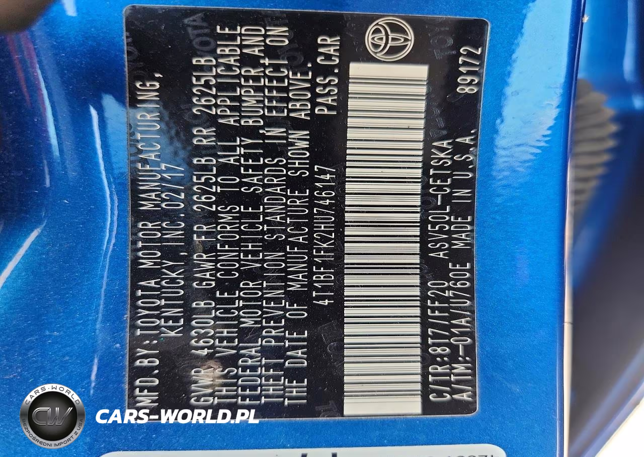 2017 Toyota Camry Se VIN:4T1BF1FK2HU746147 - 12