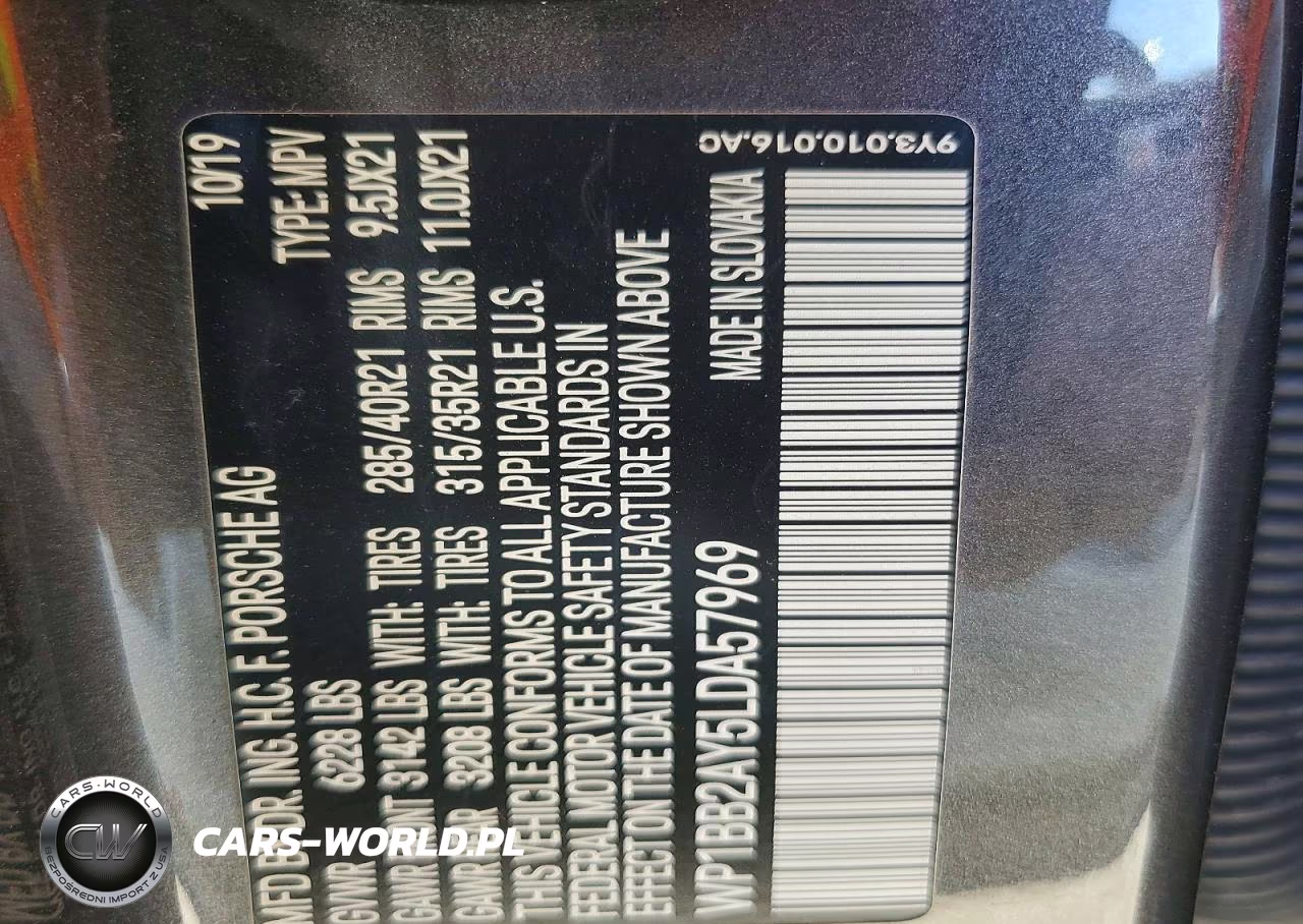 2020 Porsche Cayenne S Coupe VIN:WP1BB2AY5LDA57969 - 13