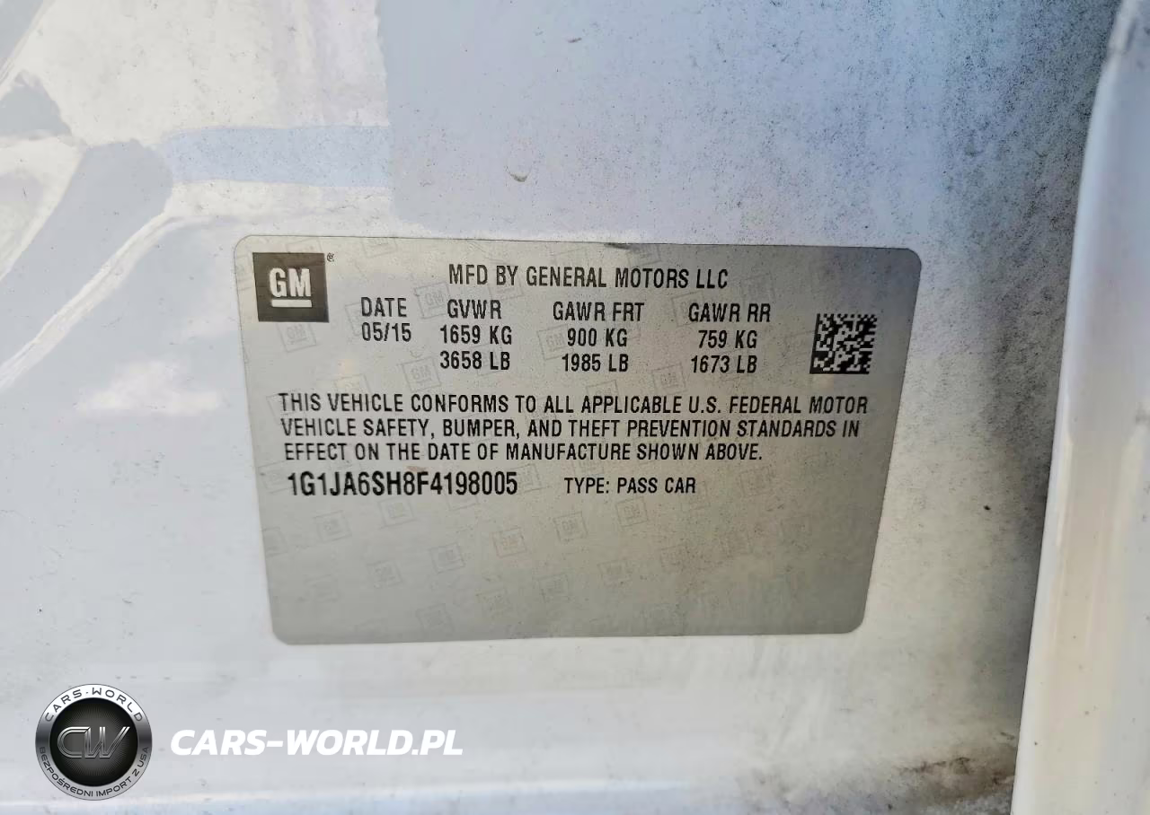 2015 Chevrolet Sonic Ls VIN:1G1JA6SH8F4198005 - 12