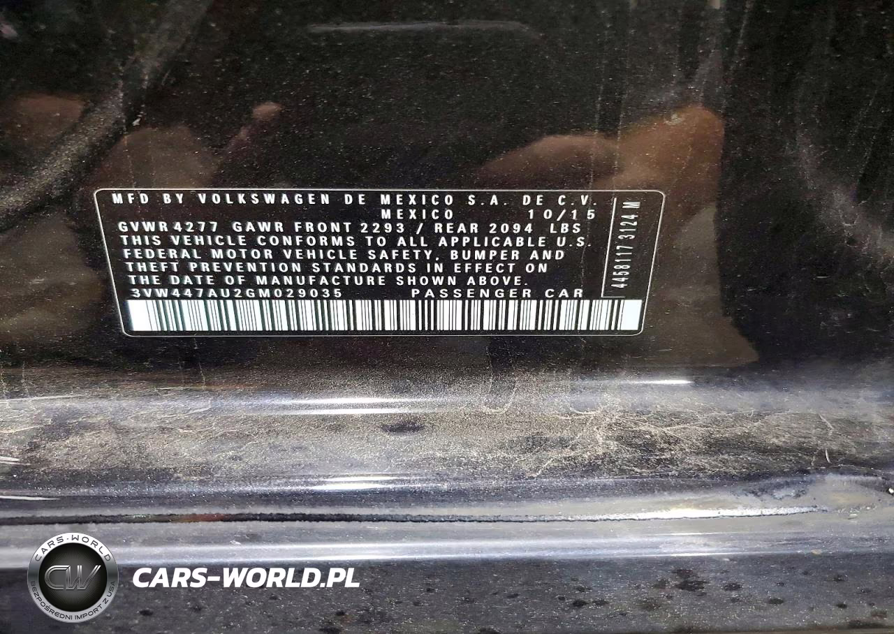 2016 Volkswagen Gti S-Se VIN:3VW447AU2GM029035 - 13
