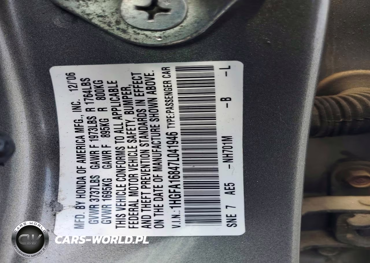 2007 Honda Civic Ex VIN:1HGFA16847L041946 - 12