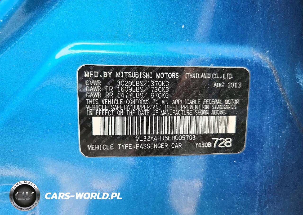 2014 Mitsubishi Mirage Es VIN:ML32A4HJ5EH005703 - 12
