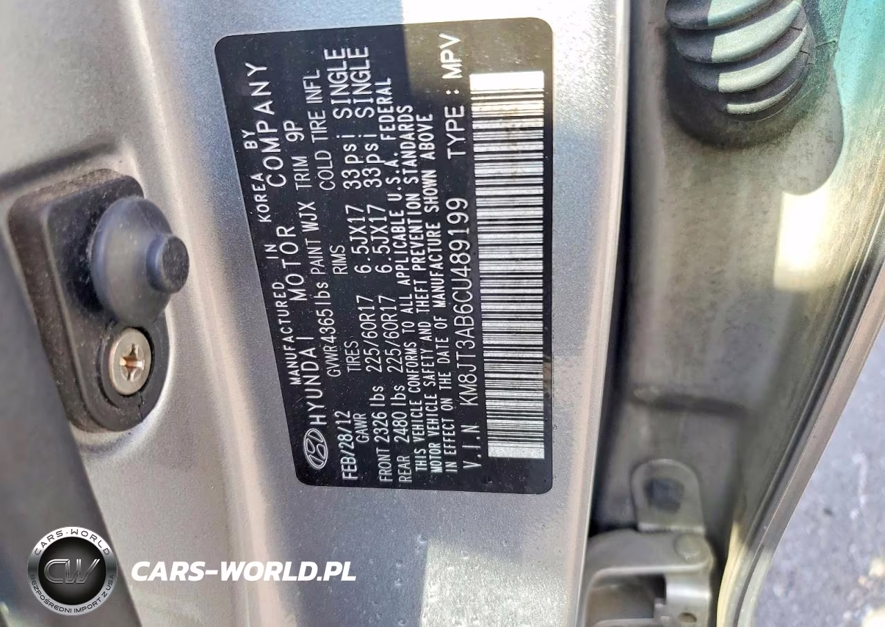 2012 Hyundai Tucson Gl VIN:KM8JT3AB6CU489199 - 13