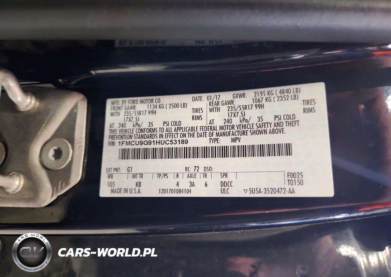 2017 Ford Escape Se VIN:1FMCU9G91HUC53189 - 13