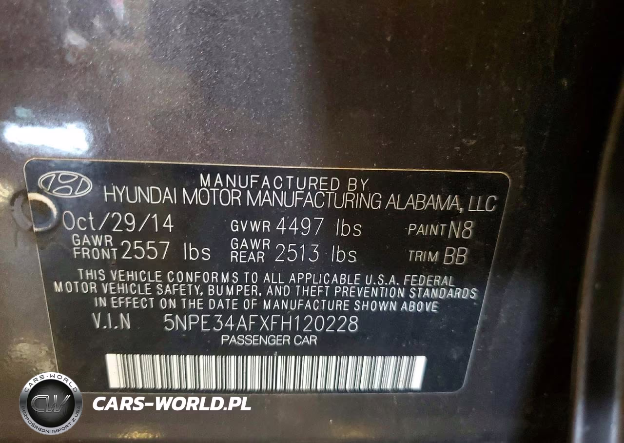2015 Hyundai Sonata Sport VIN:5NPE34AFXFH120228 - 12