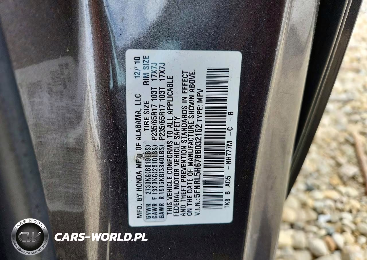 2011 Honda Odyssey Exl VIN:5FNRL5H67BB032162 - 13
