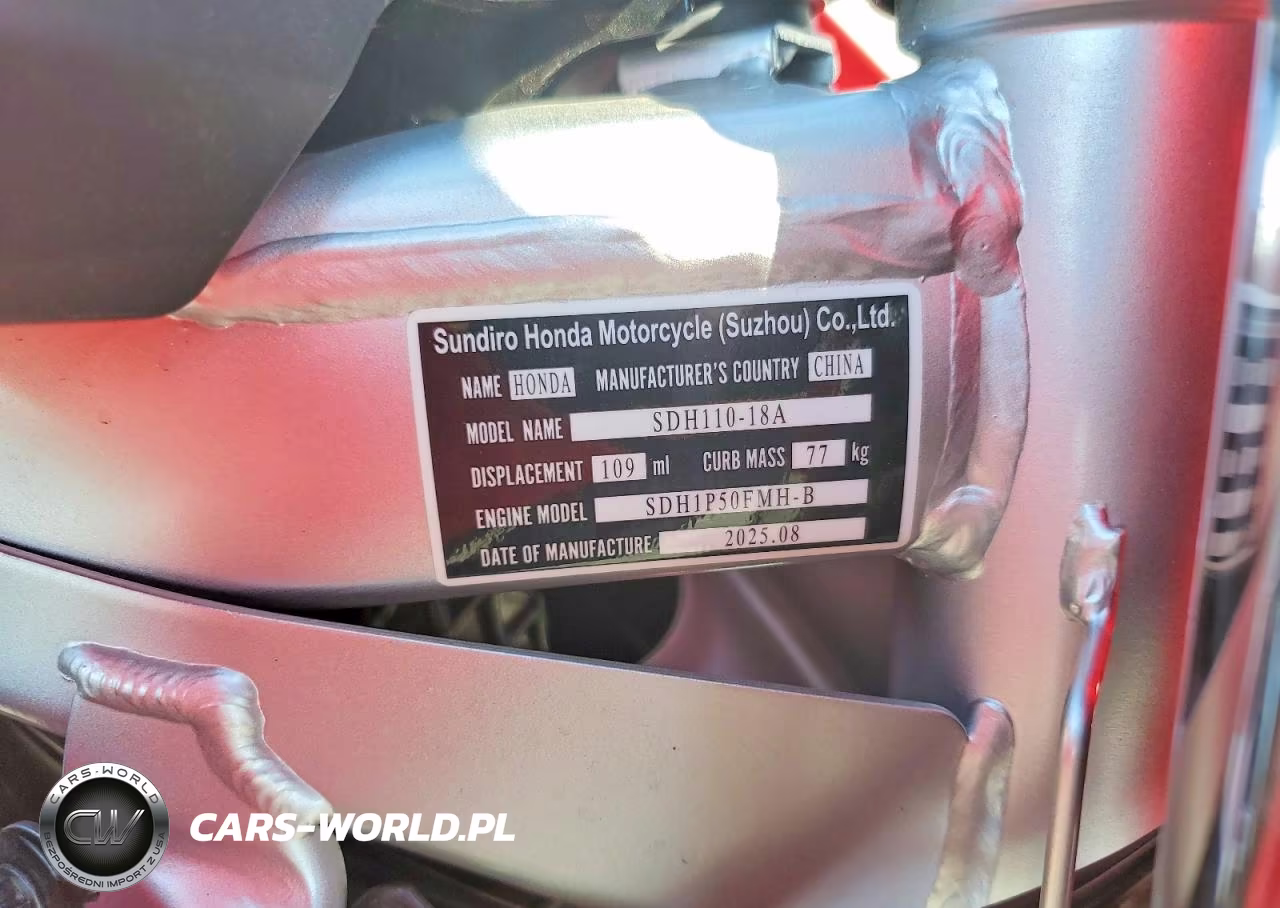 2026 Honda Crf110 F VIN:LALJE0216T3404213 - 9