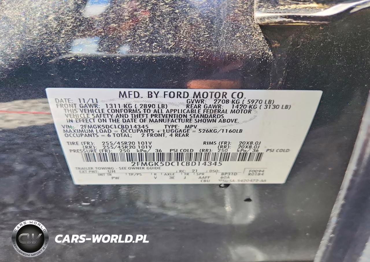 2012 Ford Flex Limited VIN:2FMGK5DC1CBD14345 - 13