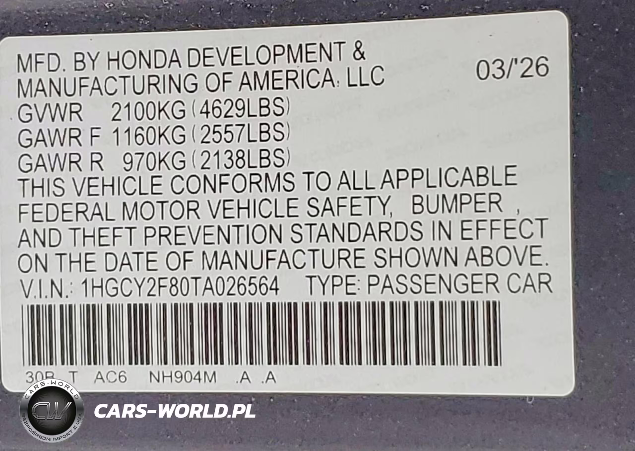 2026 Honda Accord Touring Hybrid VIN:1HGCY2F80TA026564 - 12