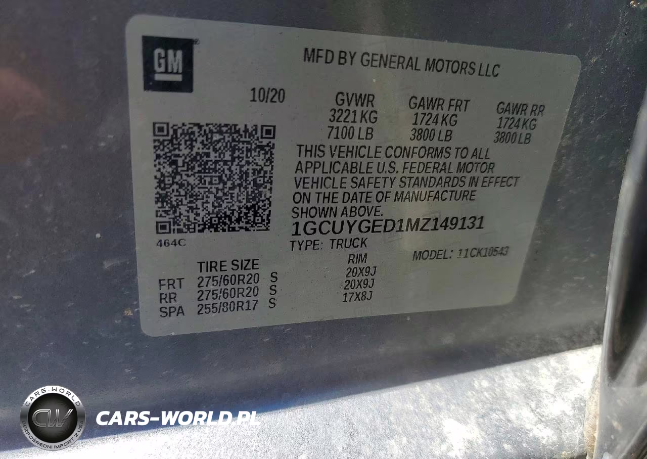 2021 Chevrolet Silverado K1500 Ltz VIN:1GCUYGED1MZ149131 - 12
