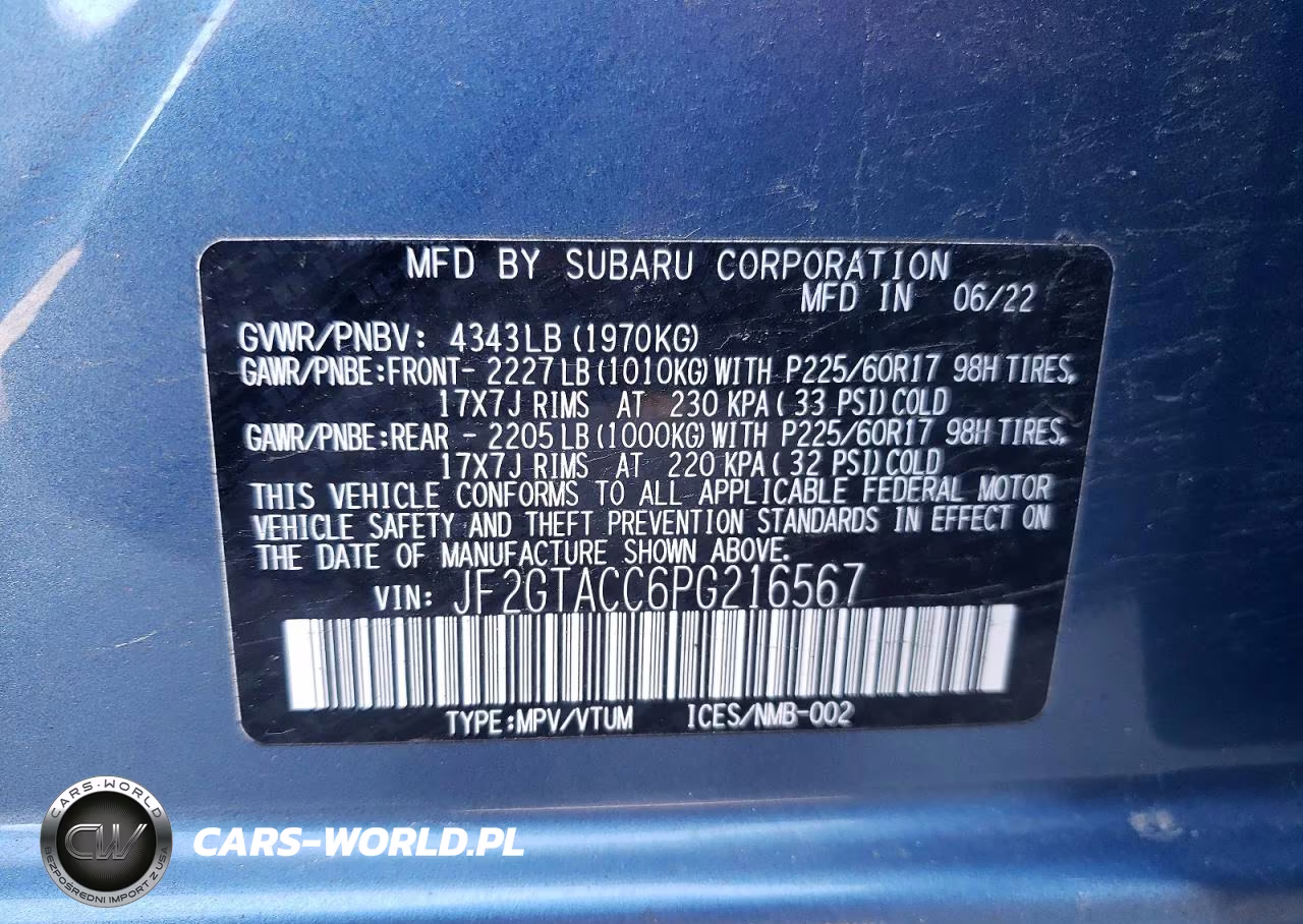2023 Subaru Crosstrek Premium VIN:JF2GTACC6PG216567 - 13