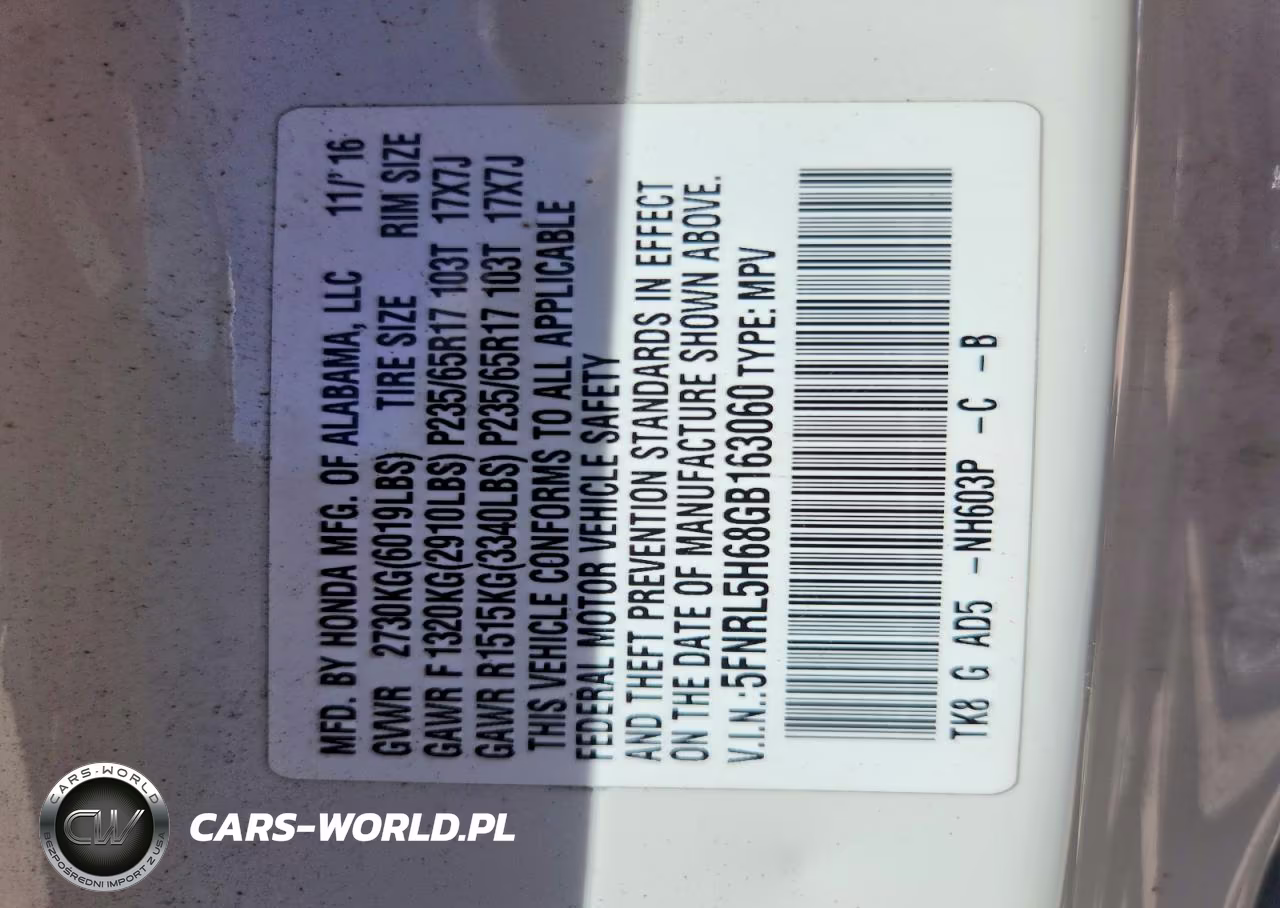 2016 Honda Odyssey Exl VIN:5FNRL5H68GB163060 - 14
