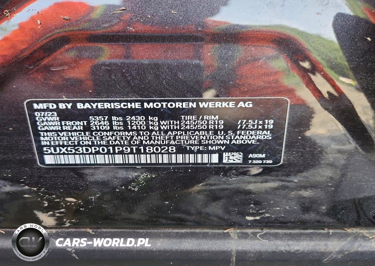 2023 BMW X3 xDrive30I VIN:5UX53DP01P9T18028 - 13