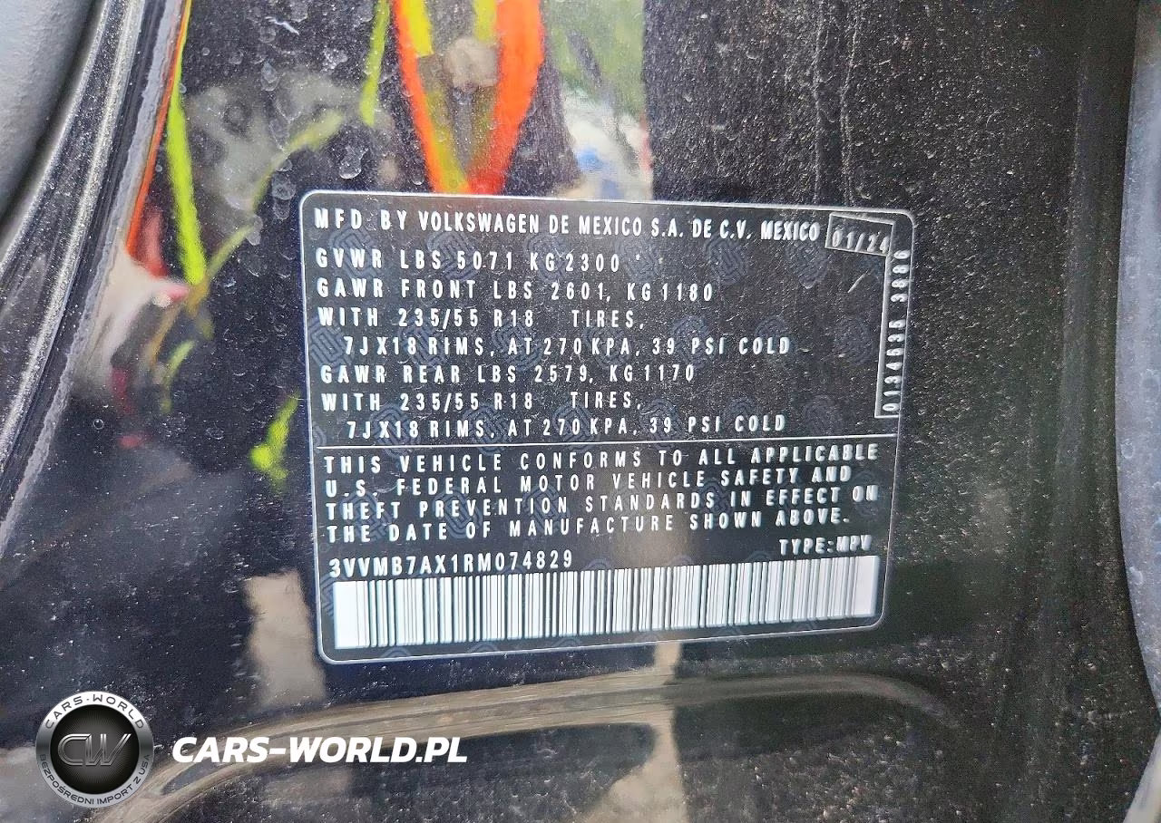 2024 Volkswagen Tiguan Se VIN:3VVMB7AX1RM074829 - 13