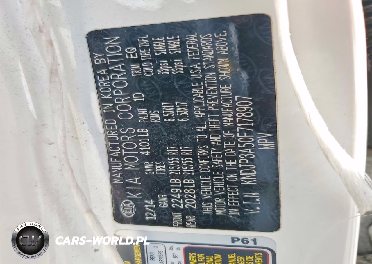 2015 Kia Soul + VIN:KNDJP3A50F7178907 - 12