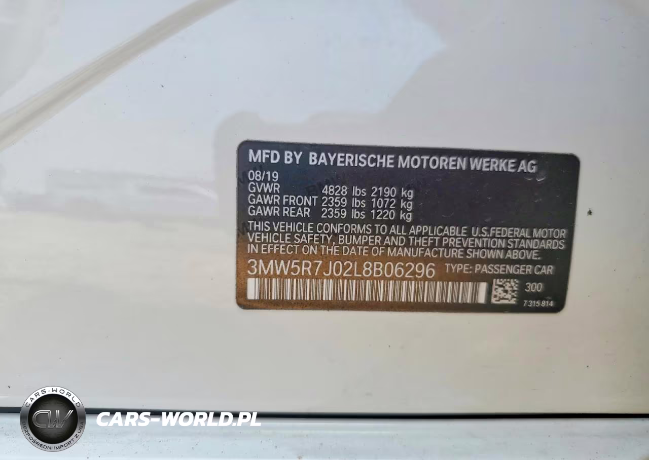 2020 BMW 330Xi VIN:3MW5R7J02L8B06296 - 12