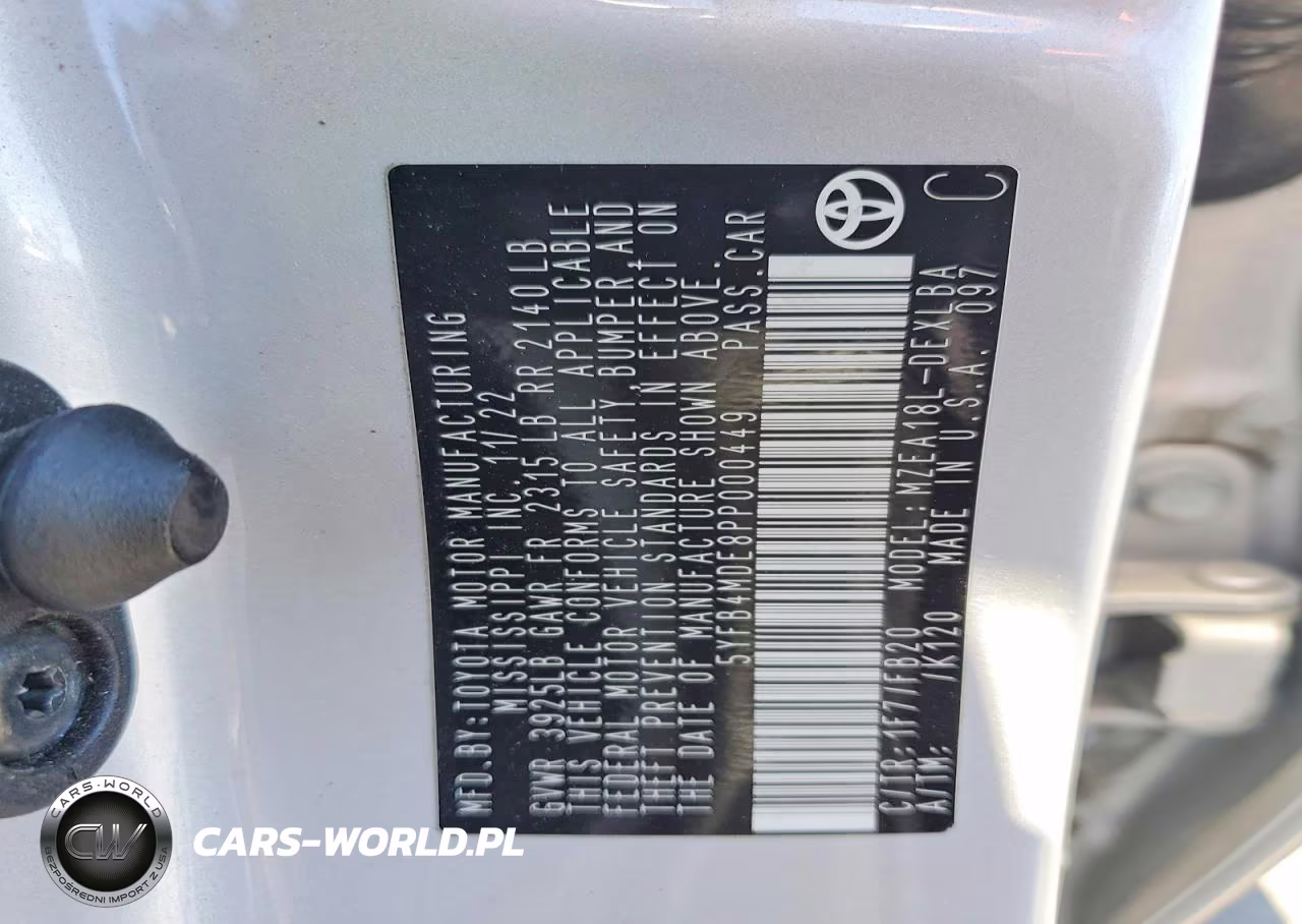 2023 Toyota Corolla Le VIN:5YFB4MDE8PP000449 - 12