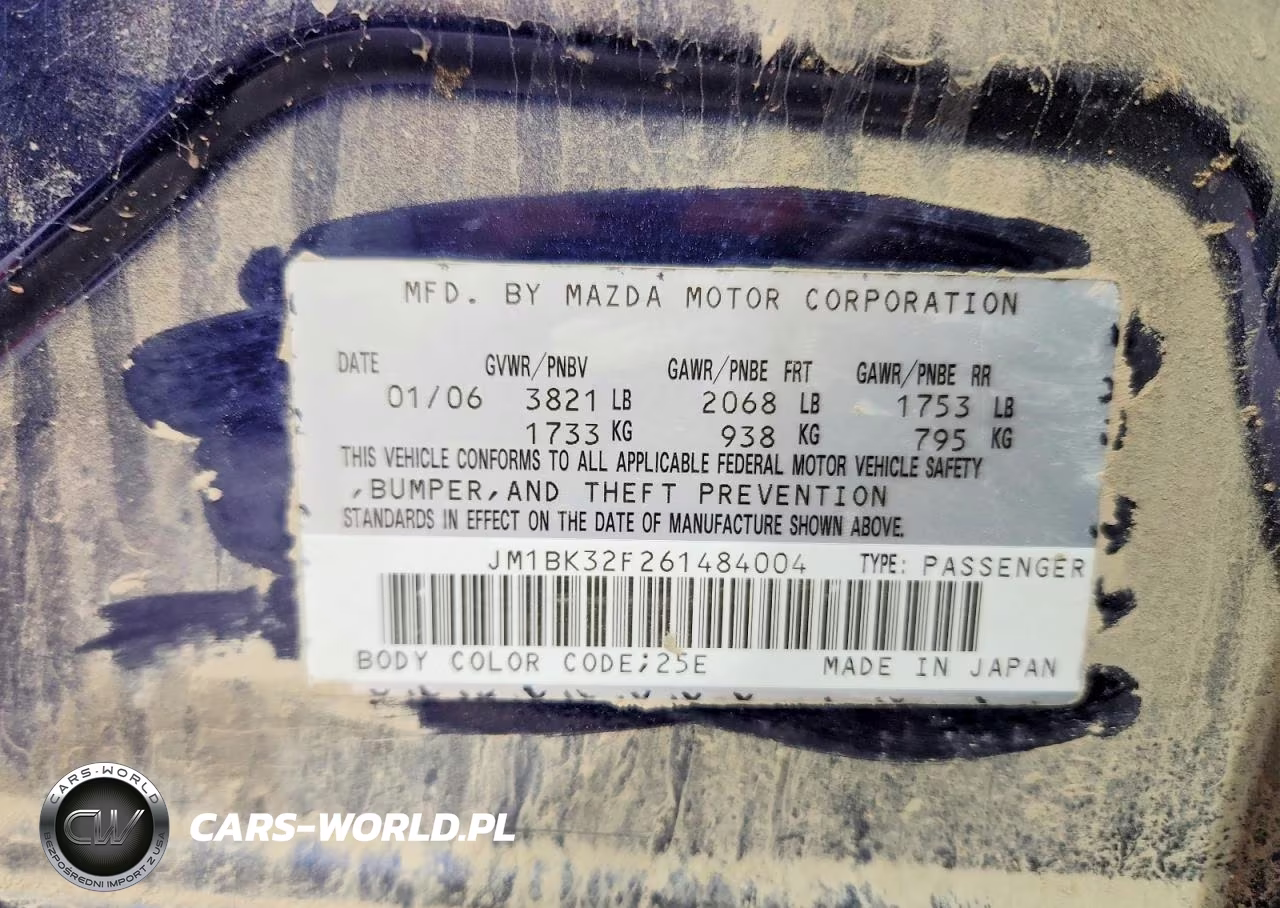 2006 Mazda 3 I VIN:JM1BK32F261484004 - 12