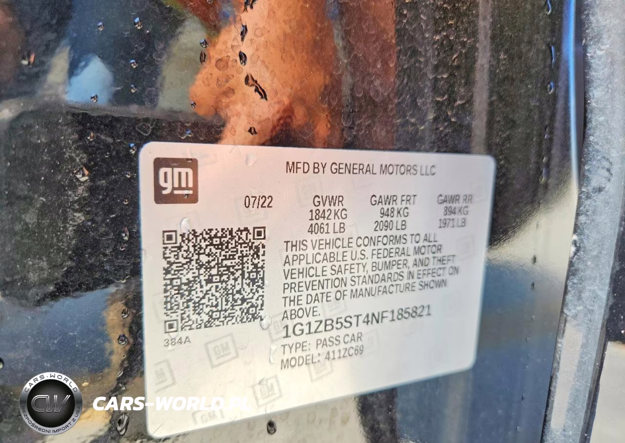 2022 Chevrolet Malibu Ls VIN:1G1ZB5ST4NF185821 - 12
