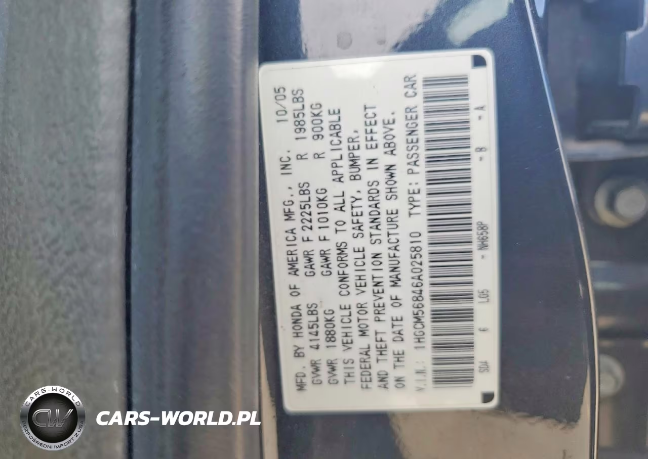 2006 Honda Accord Ex VIN:1HGCM56846A025810 - 12