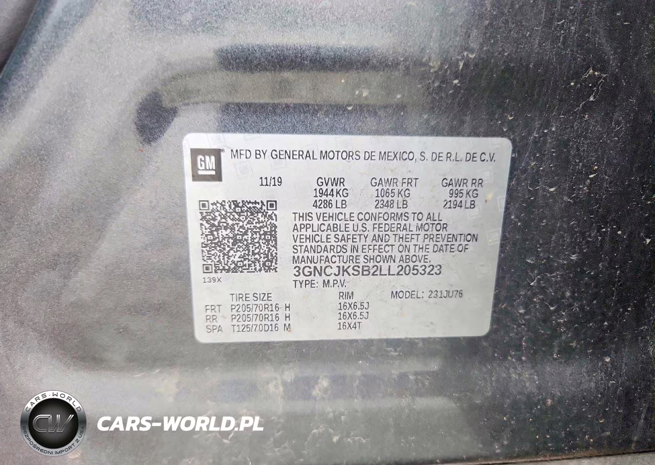 2020 Chevrolet Trax VIN:3GNCJKSB2LL205323 - 13