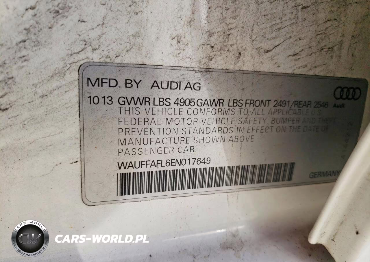 2014 Audi A4 Premium Plus VIN:WAUFFAFL6EN017649 - 12